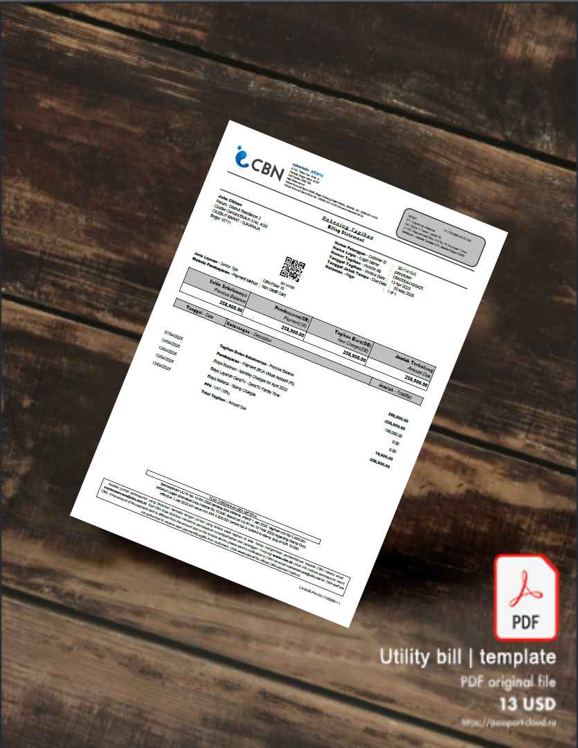 Utility bill | Albanian Power | Albania